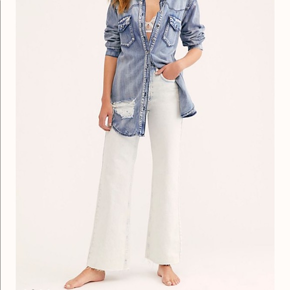 ✨ Free People ✨ NWT! High-Rise Flare Jeans - Picture 2 of 5